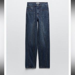 ZARA DENIM PANELED JEANS